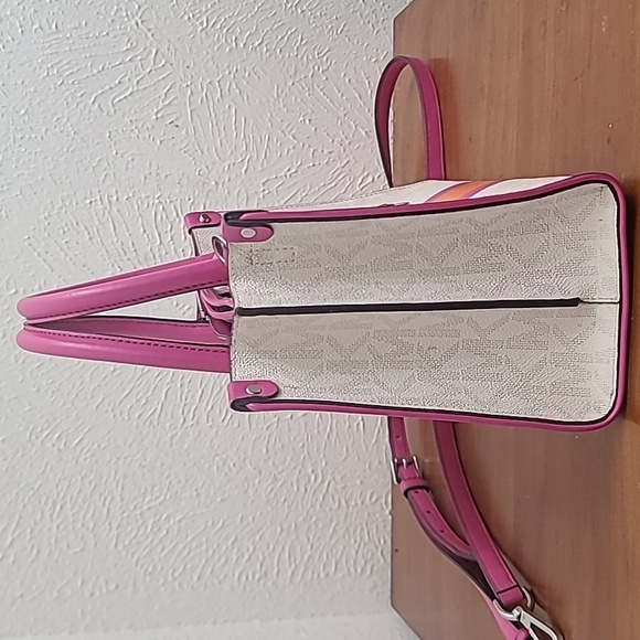 Michael Kors Marilyn MK Monogram Logo Womens Satchel Crossbody Tote Purse Small - Picture 9 of 16